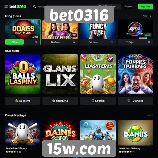 Exploração das opções de jogos disponíveis no bet0316